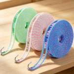 3-Pack PE Super Strong Windproof Clothesline with Hooks