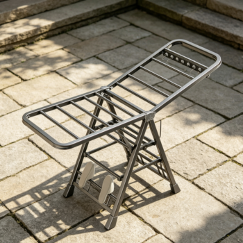 Gray 3-Level Heavy Duty Metal Drying Rack with Wheels