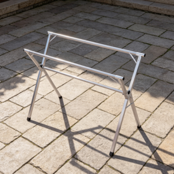 Stainless Steel Folding Laundry Rack with 20 Windproof Hooks