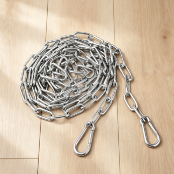 Silver Chain Retractable Windproof Clothesline