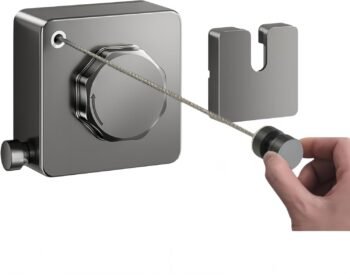Black Stainless Steel Anti-Sag Retractable Clothesline Wall Mount