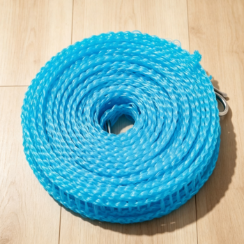 2-Pack Blue Windproof Portable Clothesline with Hooks